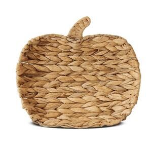 Wicker Rattan Woven Pumpkin Tray by Way To Celebrate
